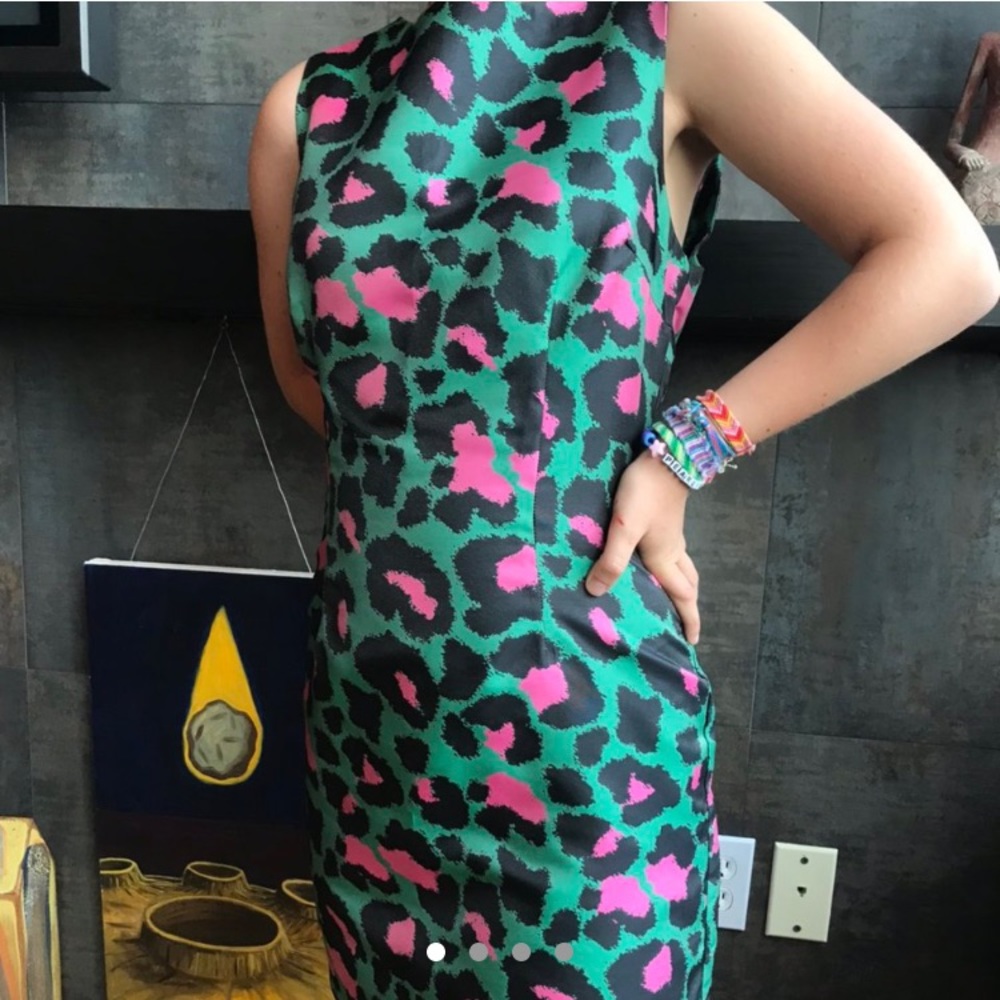 Neon cheetah dress